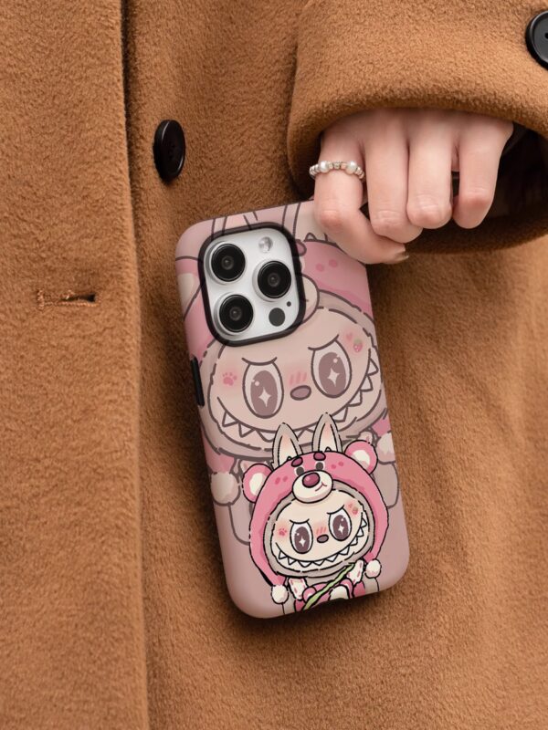 Strawberry Bear & Labubu Phone Case​