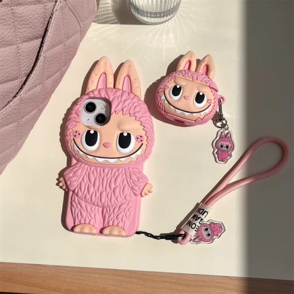 Labubu phone and headphone protective case