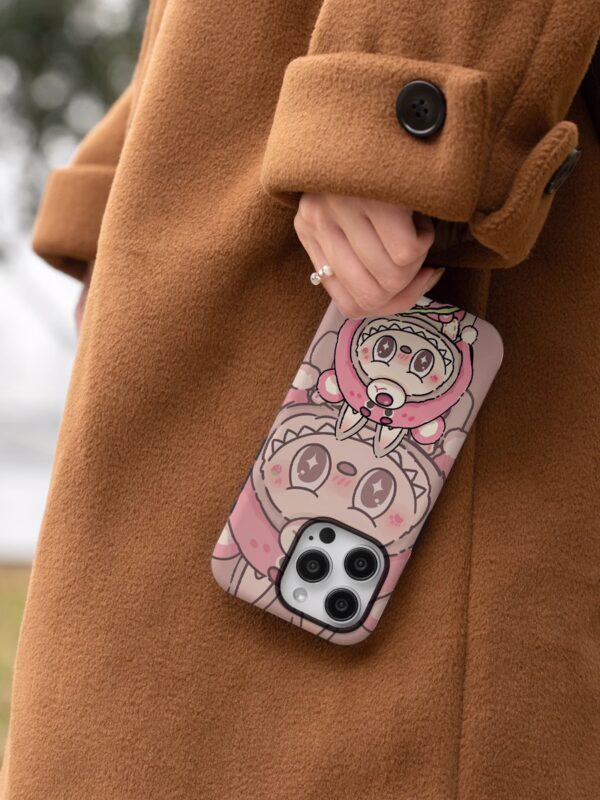 Strawberry Bear & Labubu Phone Case​